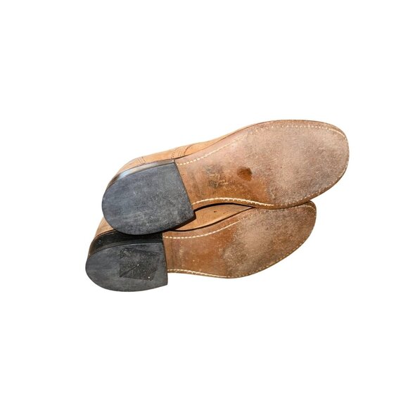 Laredo Womens Tan Leather Lace-Up Fringe Western Cottage Core Cowgirl Boots 8M - Picture 7 of 9